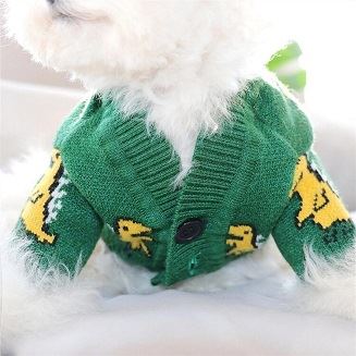 Pet Sweater Awyr Agored Siwmper Jacquard Top Isel