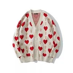 Menywod Gaeaf Cute Siwmper Sweet Sweater Knit Retro Jacket
