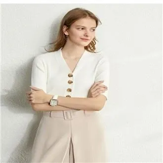 Gwanwyn y Menywod Haf V Siwmperi Gwddf siwmper wedi'u gwau siwmper